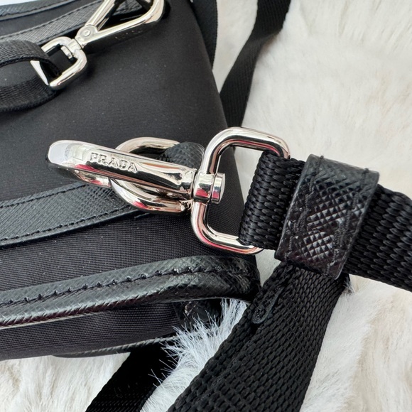 Prada Saffiano and Nylon Crossbody Mini Pouch Bag - Picture 7 of 15